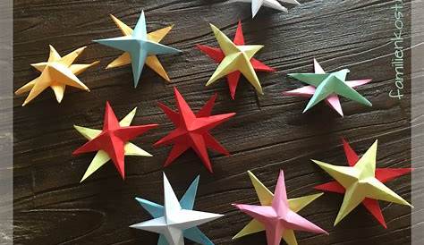 Sterne basteln mit Kindern für Weihnachten und andere Anlässe