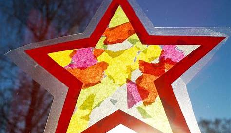 Bunter Leuchtstern - Kreative Sterne aus Papier basteln | Basteln
