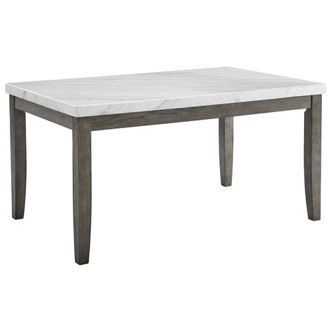 Steve Silver White Marble Top Dining Table