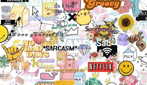 Sticker Collage Aesthetic Wallpaper Backgrounds , Backgrounds Tumblr