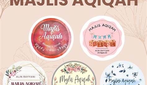 Sticker Majlis Aqiqah Murah R&Zgift Untuk & Kesyukuran