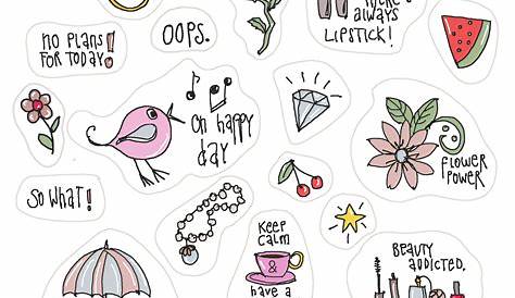 Alessas Blog: Sticker zum Ausdrucken für Filofax, Kalender, Planer free