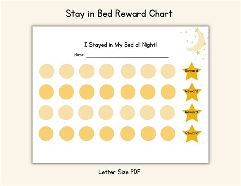 Sticker Chart Printable Stayed In Bed
