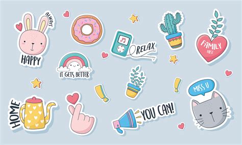 Sticker Cute Vector