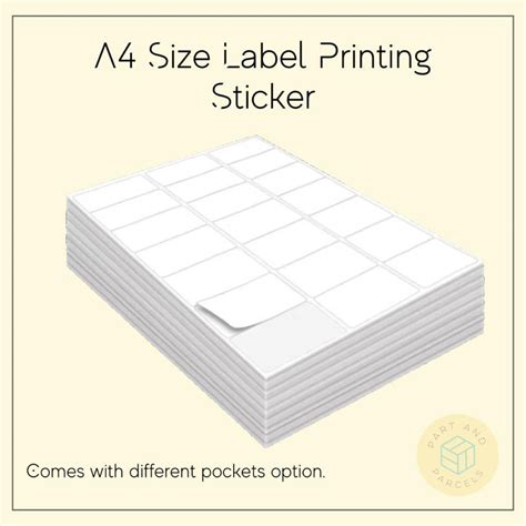 Sticker Label A4 Size