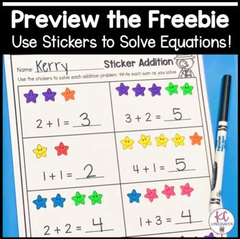 Sticker Math Activities