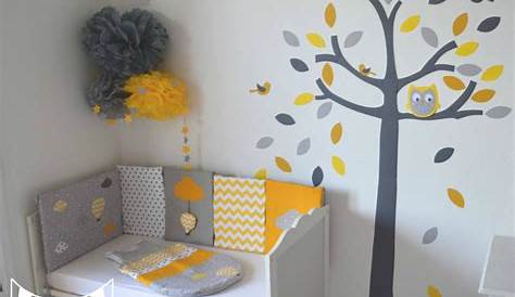 Génial Chambre Gris Et Jaune Chambre bébé hibou, Déco