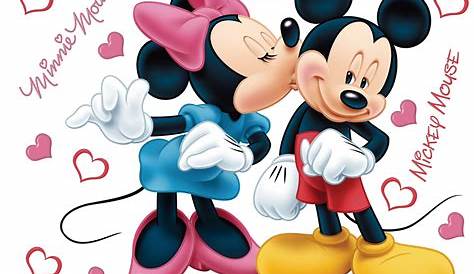 Stickers De Mickey Y Minnie Sticker Infantil Besando A Mouse