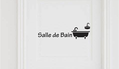 Stickers Pour Porte De Salle De Bain Sticker " " Et "Toilettes"