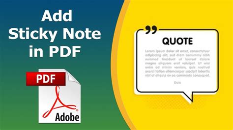 Sticky Notes Adobe Acrobat