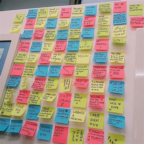 Sticky Notes Color Wall