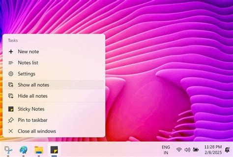 Sticky Notes Hide From Taskbar
