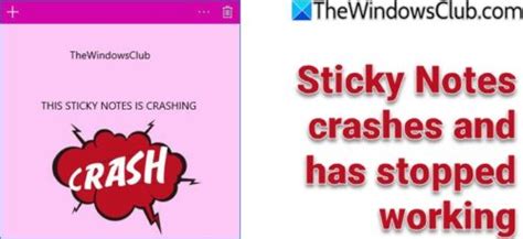 Sticky Notes Keeps Crashing