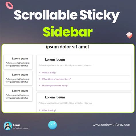 Sticky Sidebar Css Grid