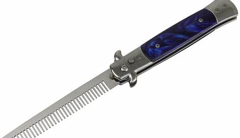Stiletto Knife Comb Godfather Switchblade Automatic Barber Beard W