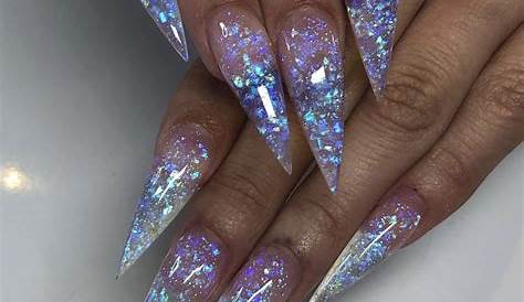 Long Stiletto Glittery Nails Pictures, Photos, and Images