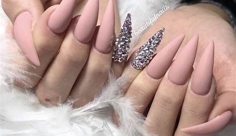 Matte pastel pink stiletto nails Nail by prettylittlepolish