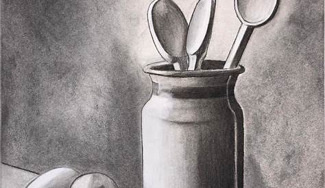 Still Life Painting Easy Pencil Sketch Of The Pots ( Art)