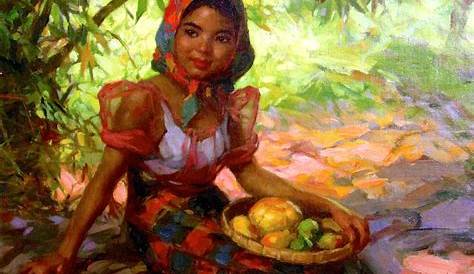 Philippine Still Life With Fish And Coconuts 2 Painting by