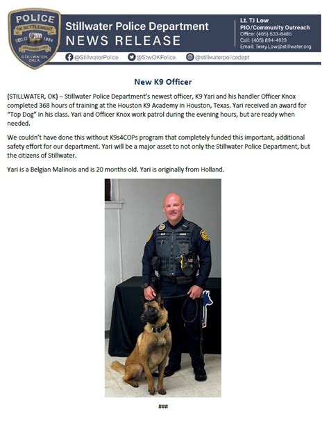 stillwater police department facebook