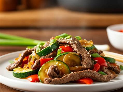 Stir Fry Beef With Zucchini