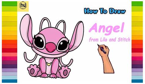 Stitch and His cousin Angel | Disney character drawings, Stitch drawing