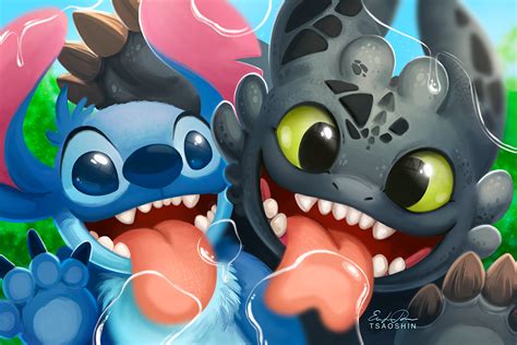 Stitch And Toothless