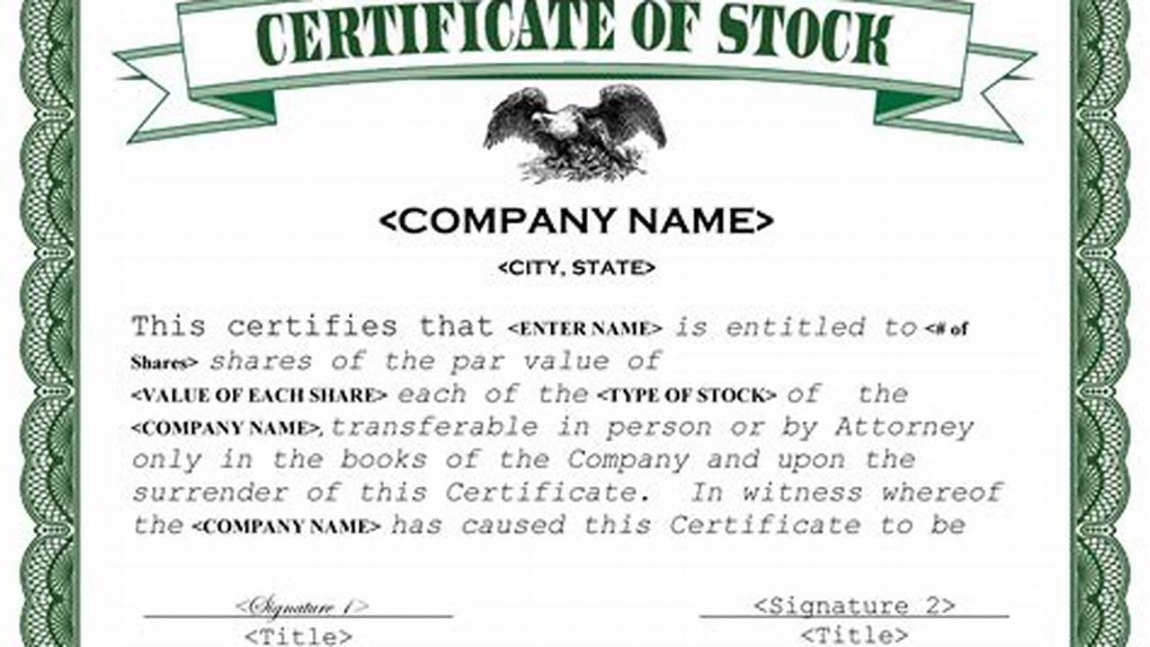 Unveiling the Secrets of Stock Certificates: Discoveries and Insights Within