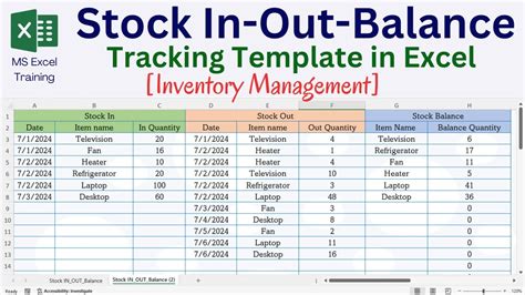 Stock List In Excel Sheet