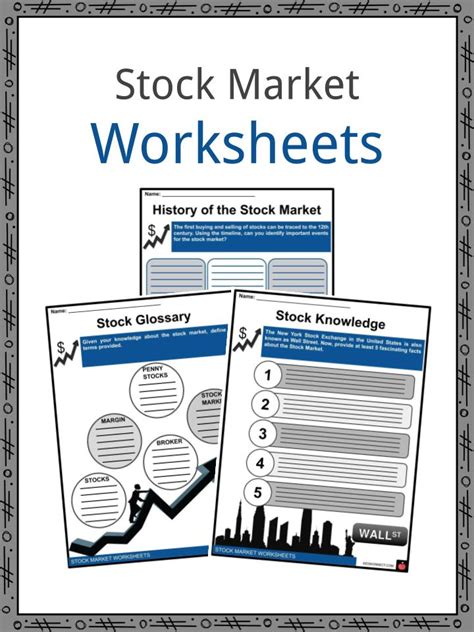 stock market worksheet for kids