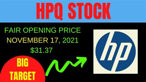 stock price of hpq
