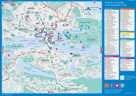 stockholm city map with attractions