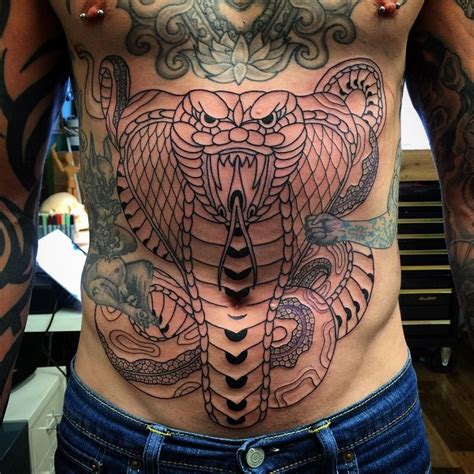 55 Coolest Stomach Tattoos For Men and Guys Design