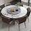 Faux Marble Top Round Dining Table Dining Set 5Pcs American Eagle DT