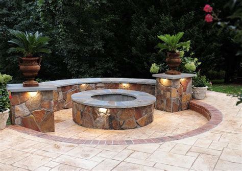 stone backyard fire pit