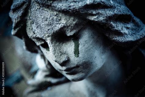 Stone Crying Angel Statue