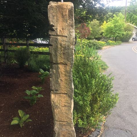 stone fence posts