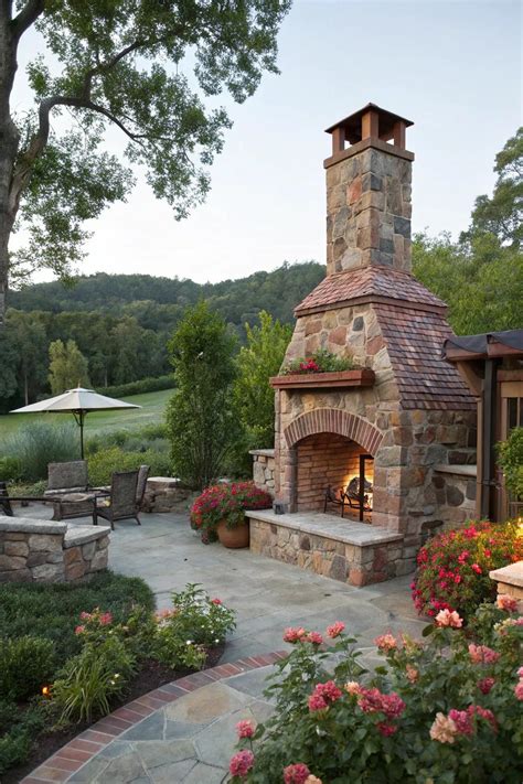 Stone Fire Pit With Chimney