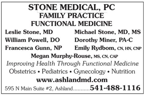 stone medical ashland oregon