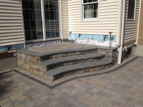 Stone Steps Off Patio