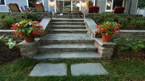 Stone Steps On Patio