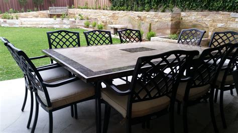 Stone Top Outdoor Dining Table