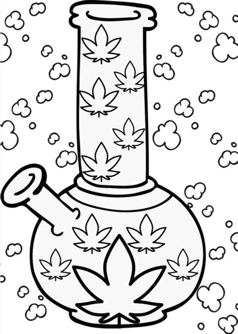 Weed Coloring Pages Cannabis with Pot Free Printable Coloring Pages