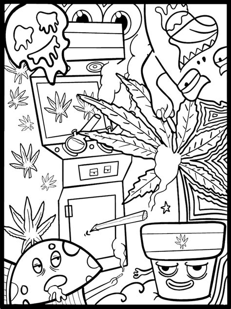 Stoner coloring page colouring page for adults Stoner Etsy