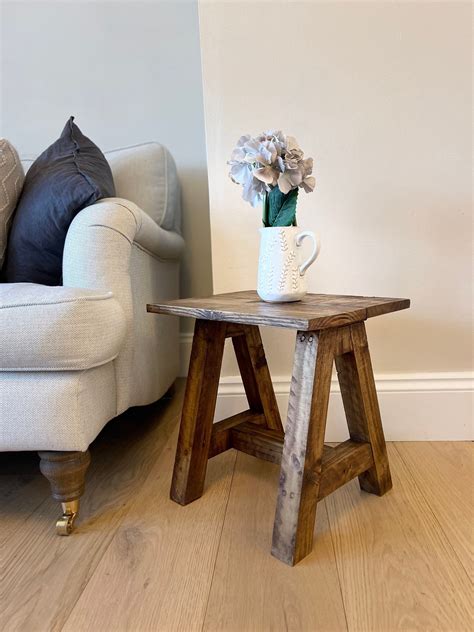 Stool Side Table Etsy