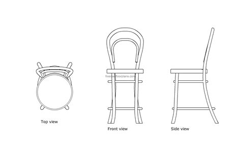Stool Top View Cad