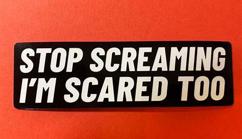 Stop Screaming I'm Scared too EMS Stickers Gifts for | Etsy