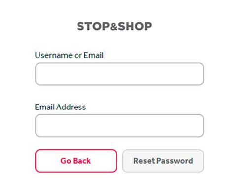 stop and shop login in account online