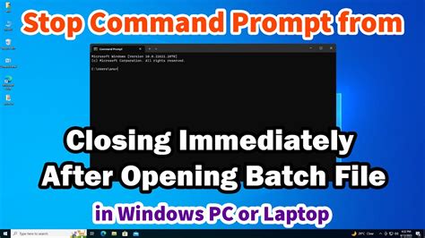 stop command prompt from closing on error