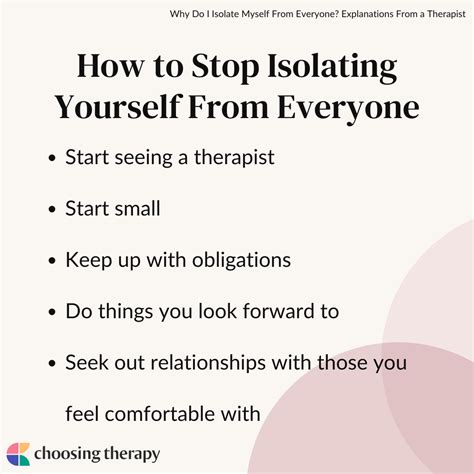 stop self isolating